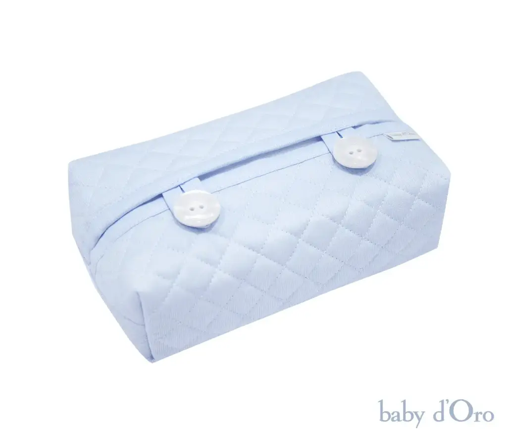 Baby d'oro royal baby blue gewatteerde doekjeshoes